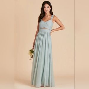 BIRDY GREY NWT ELSYE Maxi Dress In Mesh Sage Size XS Mesh Cutouts Boho Chic